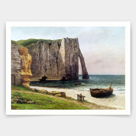 Gustave Courbet,The Cliffs at Etretat,art prints,Vintage art,canvas wall art,famous art prints,V4002