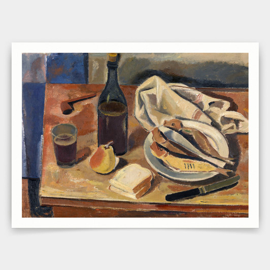 Gustave De Smet,Still Life with Herring,art prints,Vintage art,canvas wall art,famous art prints,V4011