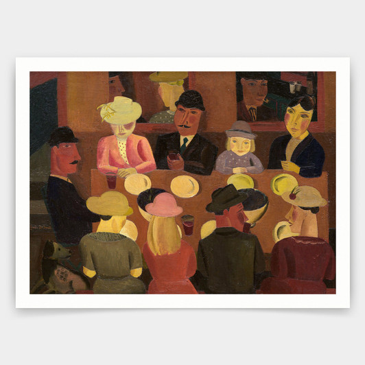 Gustave De Smet,The Mussel Eaters,art prints,Vintage art,canvas wall art,famous art prints,V4012