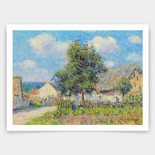 Gustave Loiseau,Farmhouse in Vaudreuil,art prints,Vintage art,canvas wall art,famous art prints,V4020