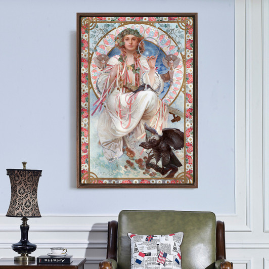 Alphonse Mucha,Portrait of Josephine Crane-Bradley as Slavia,Slavia,canvas print,canvas art,canvas wall art,large wall art,framed art,p2164
