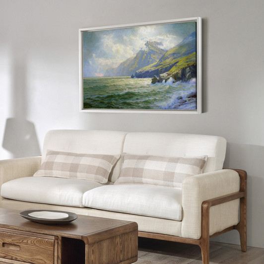 William Trost Richards,Donegal Bay,Seaside island,coastal scenery,canvas print,canvas art,canvas wall art,large wall art,framed art,p2150