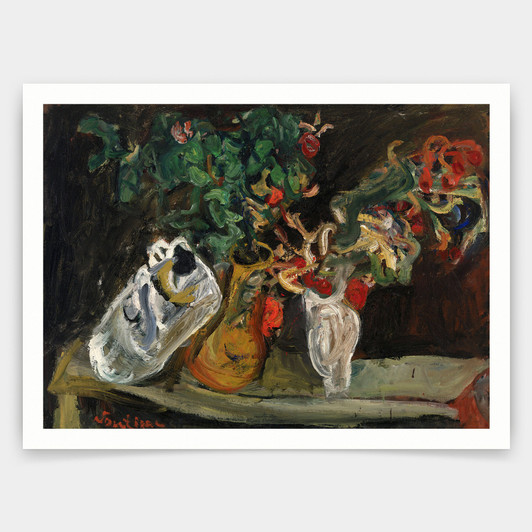 Chaim Soutine,Still Life with Flowers,art prints,Vintage art,canvas wall art,famous art prints,V3323