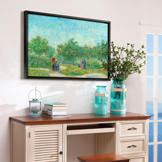 Vincent van Gogh,Vincent van Gogh,Garden with Courting Couples Square Saint-Pierre,canvas print,canvas art,canvas wall art,large art,p2129