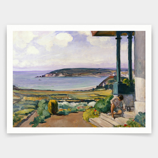 Henri Lebasque,The Garden On The Morgat Bay,art prints,Vintage art,canvas wall art,famous art prints,V4101