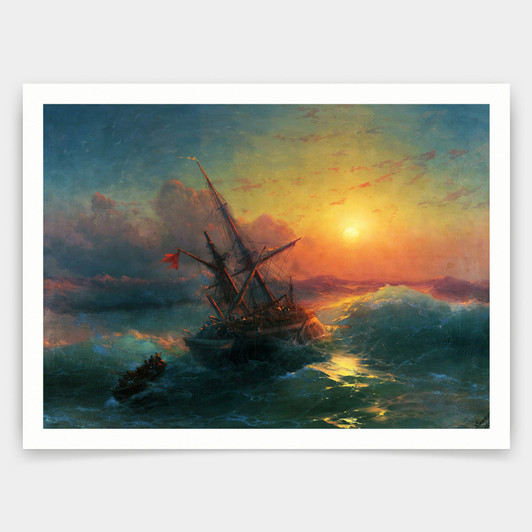 Ivan Aivazovsky,Shipwreck,Ships at sea,art prints,Vintage art,canvas wall art,famous art prints,V4178