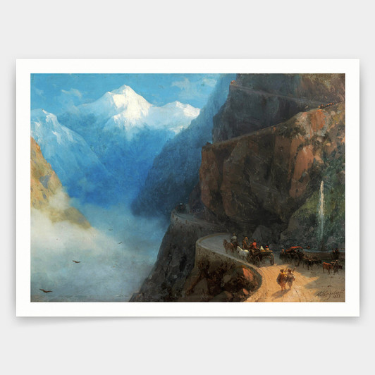 Ivan Konstantinovich Aivazovsky,Mleta, Gudauri, Georgia, 1868,art prints,Vintage art,canvas wall art,famous art prints,V4179