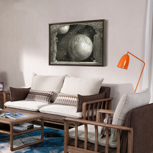 Wladyslaw Theodor Benda,The Earth with the Milky Way and Moon,1918,large wall art,framed wall art,canvas wall art,large canvas,M5201