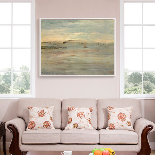 William Merritt Chase,Marine,Abstract beach scene,large wall art,framed wall art,canvas wall art,large canvas,M5175