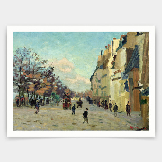 Jean Baptiste Armand Guillaumin,Paris Quai de Bercy Snow Effect,art prints,Vintage art,canvas wall art,famous art prints,V4272