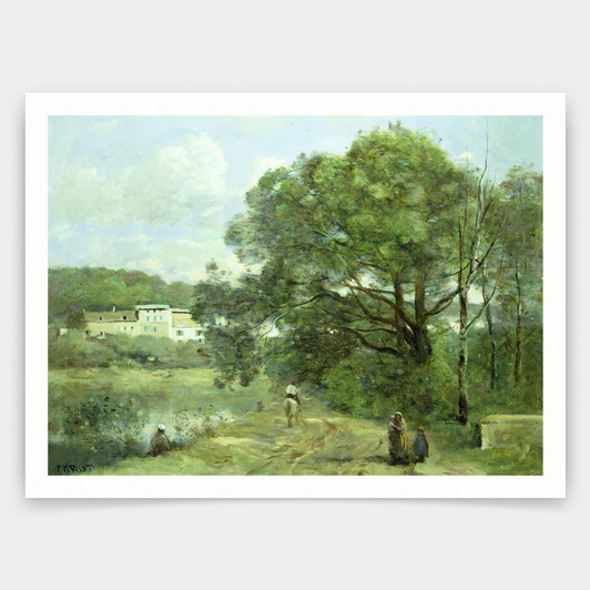 Jean Baptiste Camille Corot,Ville d'Avray ,art prints,Vintage art,canvas wall art,famous art prints,V4296