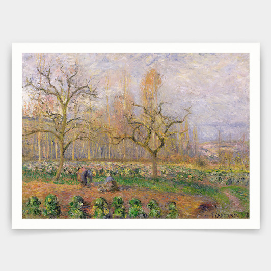 Camille Pissarro,Orchard at Pontoise,art prints,Vintage art,canvas wall art,famous art prints,V3256