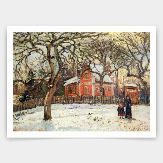 Camille Pissarro,Chestnut Trees at Louveciennes,art prints,Vintage art,canvas wall art,famous art prints,V3238