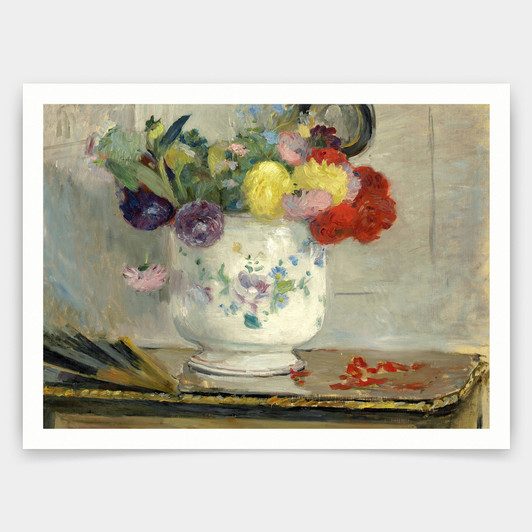 Berthe Morisot,Dahlias, 1876,art prints,Vintage art,canvas wall art,famous art prints,V3206