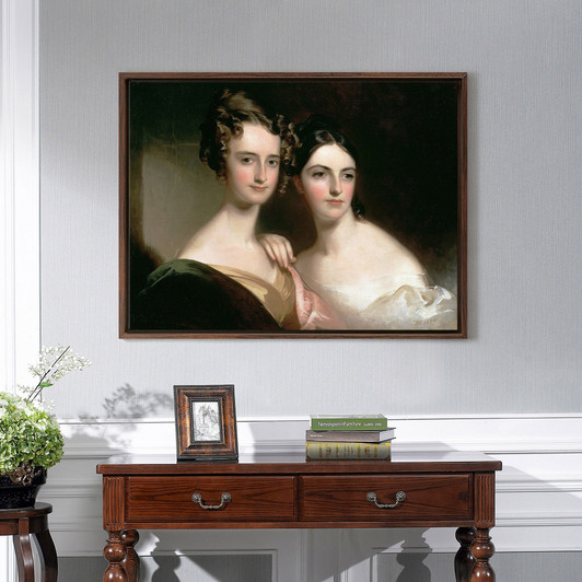 Thomas Sully,Portrait Of Ellen And Mary Mcilvaine,large wall art,framed wall art,canvas wall art,large canvas,M5049