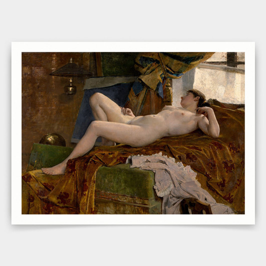 Auguste Durst,Resting Model,art prints,Vintage art,canvas wall art,famous art prints,V3179