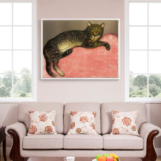 Theophile Alexandre Steinlen,Winter, Cat on a Balustrade, 1909,large wall art,framed wall art,canvas wall art,large canvas,M5017