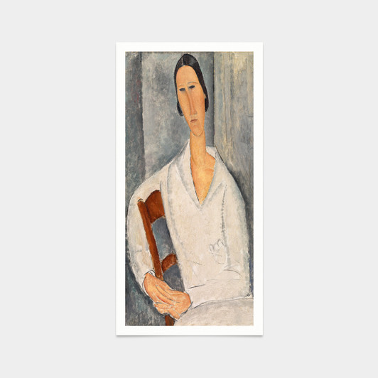 Amedeo Modigliani,Madame Hanka Zborowska Leaning on a Chair,art prints,Vintage art,canvas wall art,famous art prints,vertical narrow,V7644