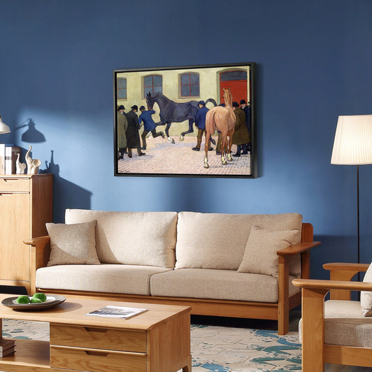 Robert Polhill Bevan,Showing at Tattersalls,large wall art,framed wall art,canvas wall art,large canvas, M4948