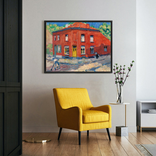 Rik Wouters,The Red House, Late Snow,large wall art,framed wall art,canvas wall art,large canvas,M4937