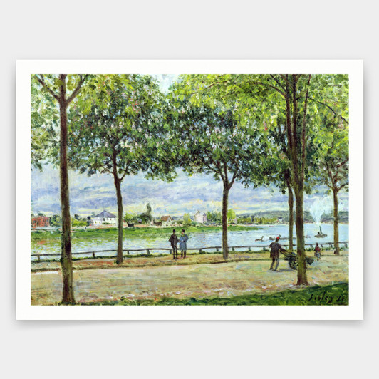 Alfred Sisley,The Avenue of Chestnut Trees,art prints,Vintage art,canvas wall art,famous art prints,V3080