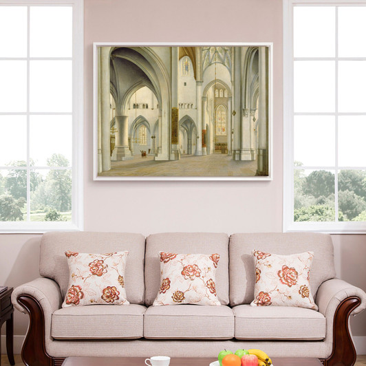 Pieter Jansz Saenredam,The Interior of Saint Bavo, Haarlem,large wall art,framed wall art,canvas wall art,large canvas,M4896