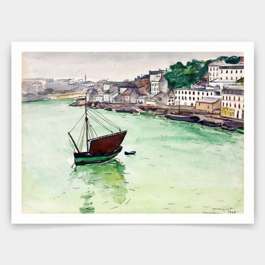 Albert Marquet,In the Harbor, 1928,art prints,Vintage art,canvas wall art,famous art prints,V3016