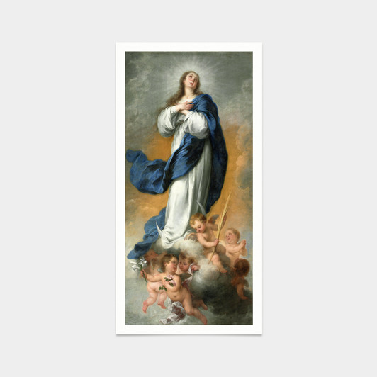 Bartolome Esteban Murillo,The Immaculate Conception, 1680,art prints,Vintage art,canvas wall art,famous art prints,vertical narrow ,V7657