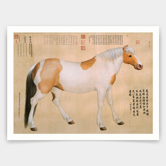 Jgnatius Sickeltart,Chinese Horse Art ii,Horse Wall Art,art prints,Vintage art,canvas wall art,famous art prints,V4349