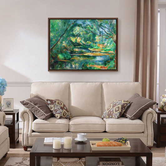 Paul Cezanne,The Brook,Riverside Forest Scenery,large wall art,framed wall art,canvas wall art,large canvas,M4759