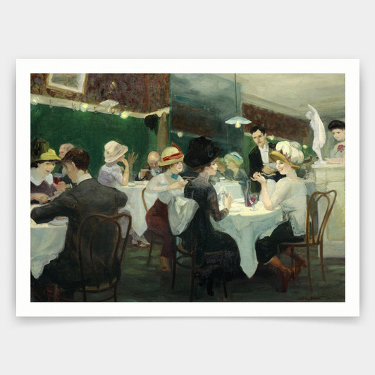 John Sloan,Renganeschi’s Saturday Night,art prints,Vintage art,canvas wall art,famous art prints,V4452