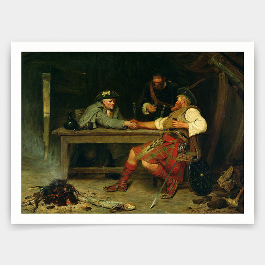 John Watson Nicol,For Better Or Worse - Rob Roy,art prints,Vintage art,canvas wall art,famous art prints,V4456