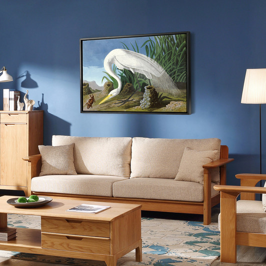 John James Audubon, White Heron,The Birds of America,canvas print,canvas art,canvas wall art,large wall art,framed wall art,p1958