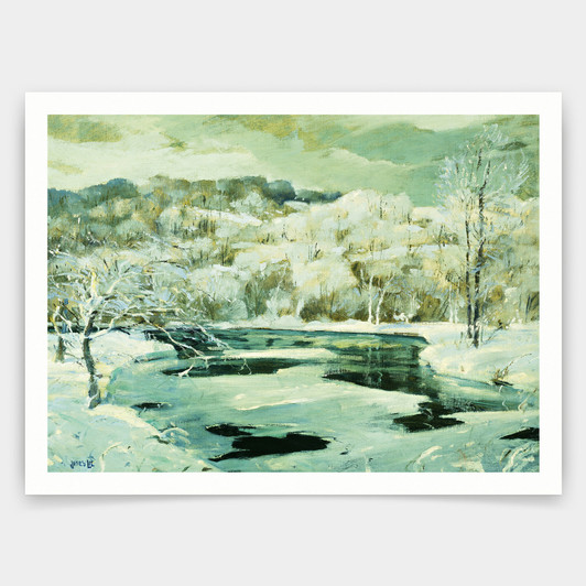 Jonas Lie,Frosted Trees,art prints,Vintage art,canvas wall art,famous art prints,V4467