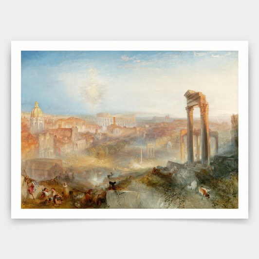 Joseph Mallord William Turner,Modern Rome, Campo Vaccino,art prints,Vintage art,canvas wall art,famous art prints,V4474