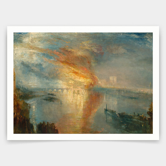 Joseph Mallord William Turner,The Burning of the Houses of Lords and Commons,art prints,Vintage art,canvas wall art,famous art prints,V4480