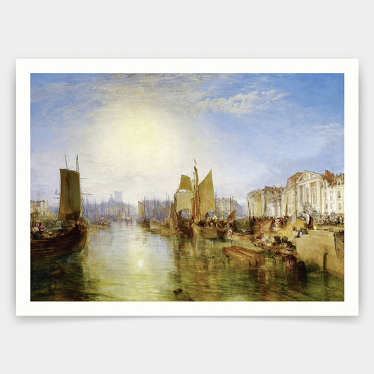 Joseph Mallord William Turner,The Harbor of Dieppe,art prints,Vintage art,canvas wall art,famous art prints,V4482