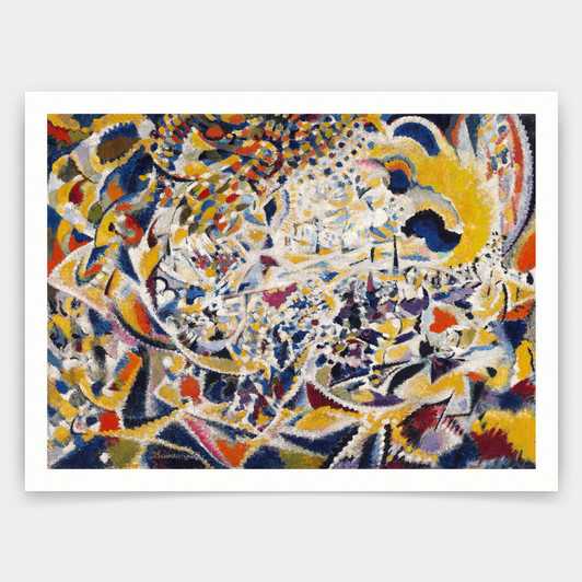 Jules Schmalzigaug,Rhythm of Light Waves, Street Sun Crowd,art prints,Vintage art,canvas wall art,famous art prints,V4506
