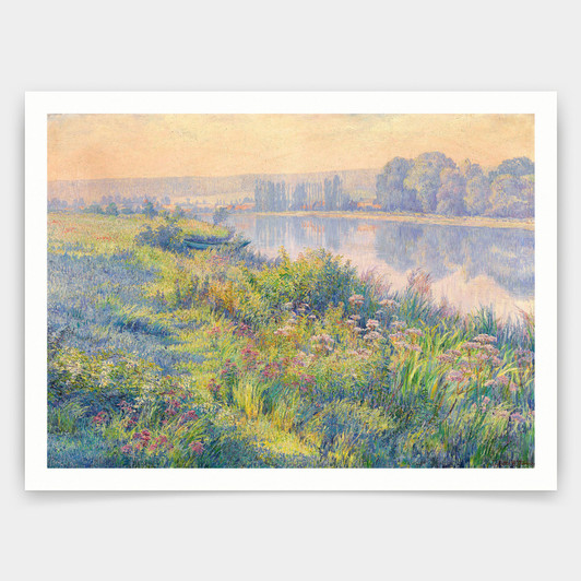 Juliette Wytsman-Trullemans,Summer by the Meuse,art prints,Vintage art,canvas wall art,famous art prints,V4514