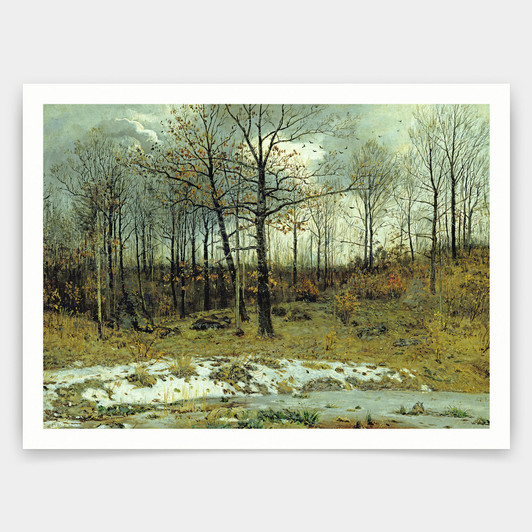 Karl Buchholz,Last Snow at Weimar,art prints,Vintage art,canvas wall art,famous art prints,V4518