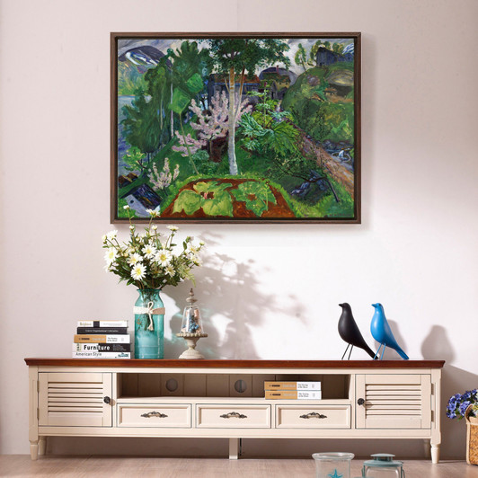 Nikolai Astrup,Spring in Jolster,Riverside Chalet,large wall art,framed wall art,canvas wall art,large canvas,M4677