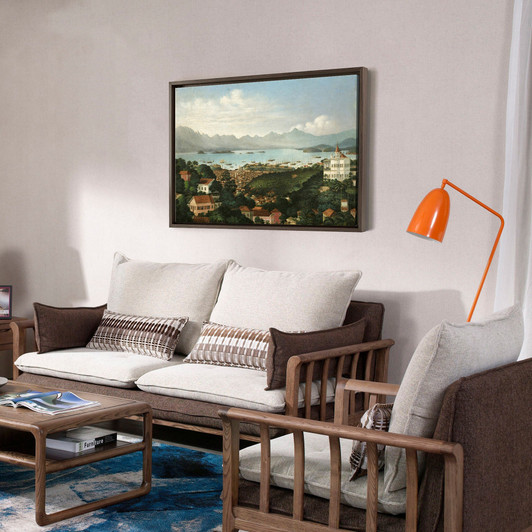 Nicola Antonio Facchinetti,View of Rio de Janeiro Taken from Santa Teresa Hill,large wall art,framed wall art,canvas wall art,canvas,M4665