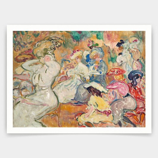 Louis Valtat,Reunion in the garden,art prints,Vintage art,canvas wall art,famous art prints,V4565