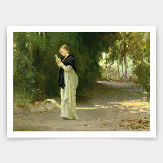 Marcus Stone,The Love Letter,art prints,Vintage art,canvas wall art,famous art prints,V4587