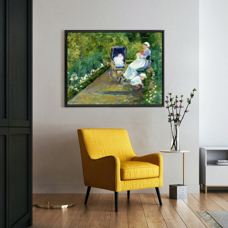 Mary Cassatt,Children in a Garden, The Nurse,large wall art,framed wall art,canvas wall art,large canvas,M4604