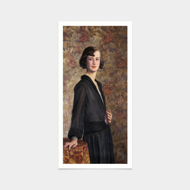 Francisco Antonio Cano Cardona,Carolina Cárdenas Núñez,art prints,Vintage art,canvas wall art,famous art prints,vertical narrow prints,V7358