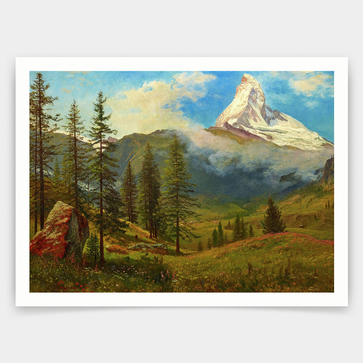 Albert Bierstadt,The Matterhorn,1867,art prints,Vintage art,canvas wall art,famous art prints,V3000