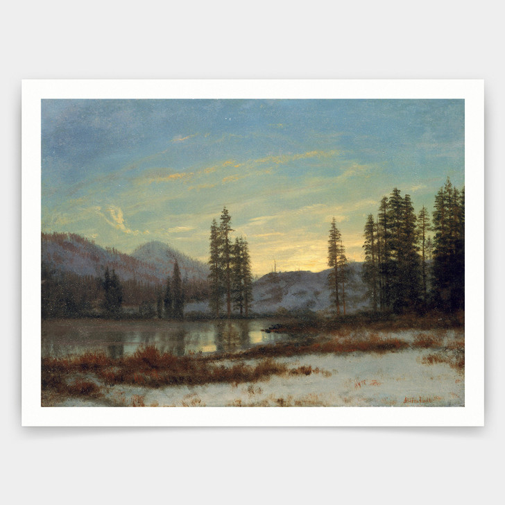 Albert Bierstadt,Snow in the Rockies,art prints,Vintage art,canvas wall art,famous art prints,V2998