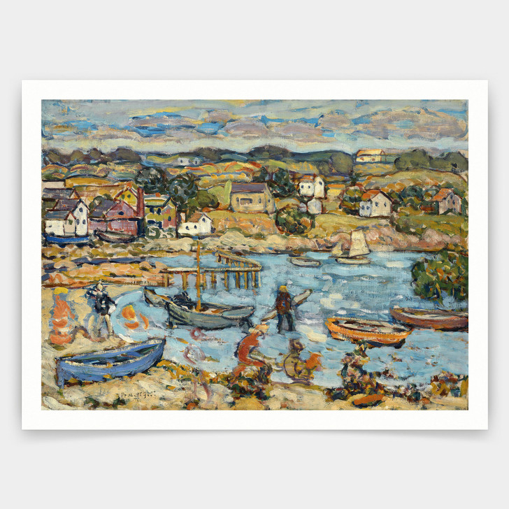 Maurice Prendergast,Marblehead Harbor,art prints,Vintage art,canvas wall art,famous art prints,V4623