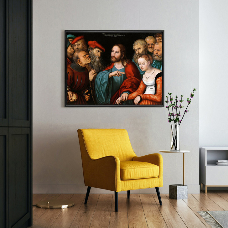 Lucas Cranach the Elder,Christ and the Adulteress, 1532,large wall art,framed wall art,canvas wall art,large canvas,M4575